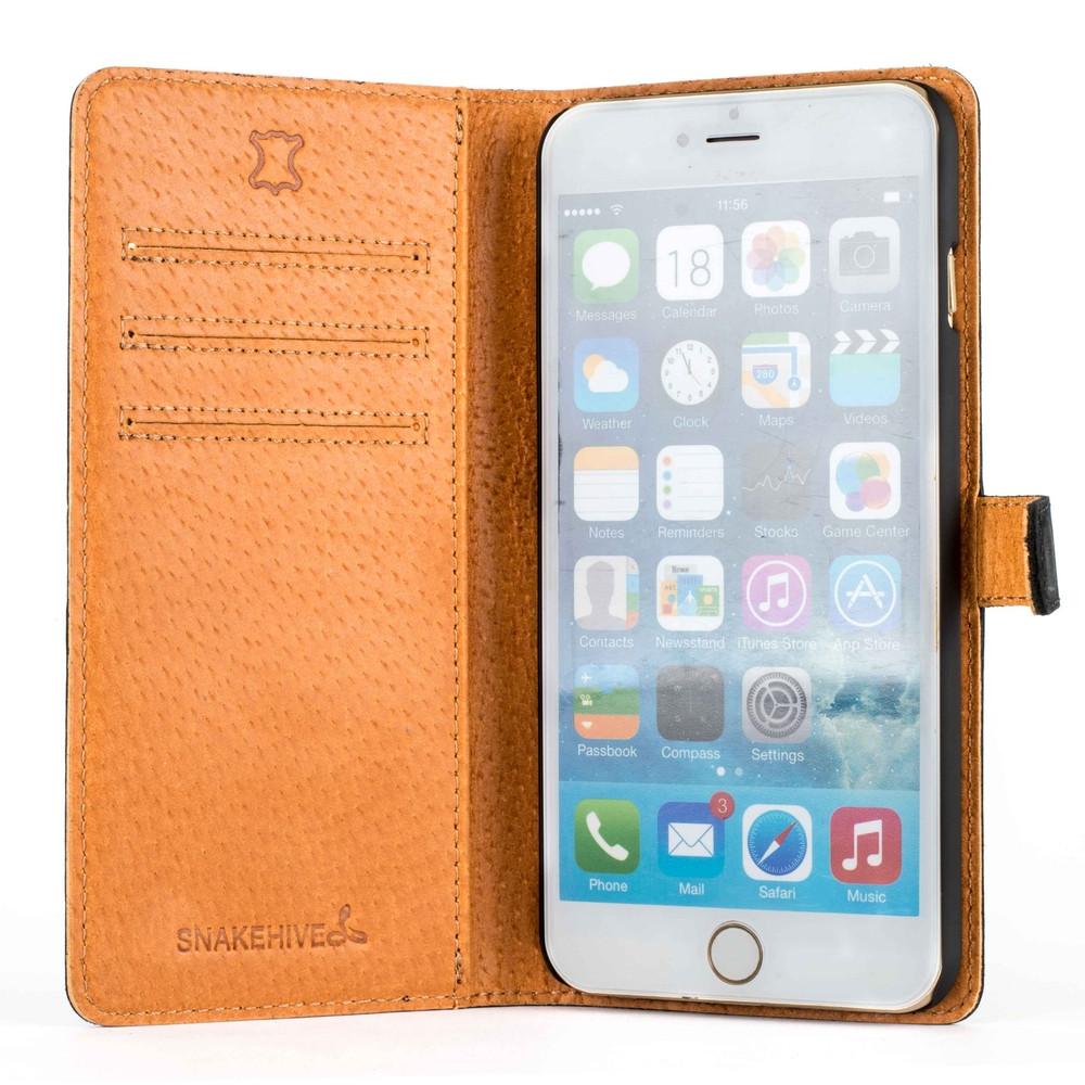 Vintage Black Leather Wallet - Apple iPhone 6 Plus/6S Plus - Snakehive