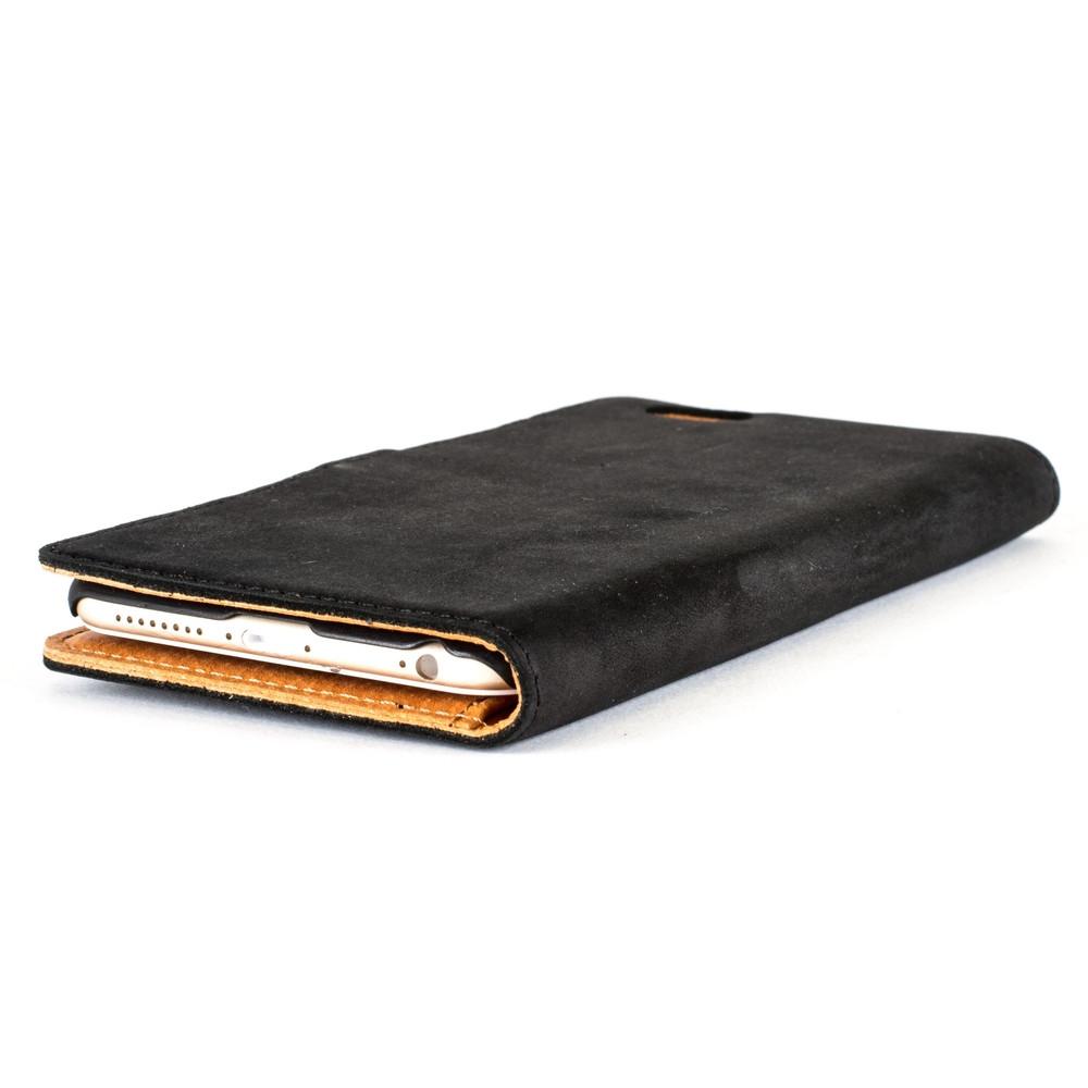 Vintage Black Leather Wallet - Apple iPhone 6 Plus/6S Plus - Snakehive
