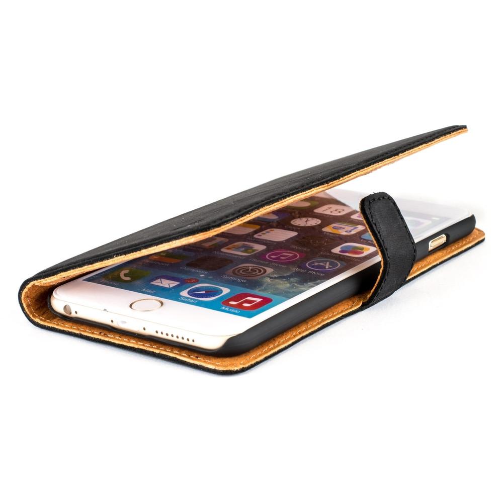 Vintage Black Leather Wallet - Apple iPhone 6 Plus/6S Plus - Snakehive