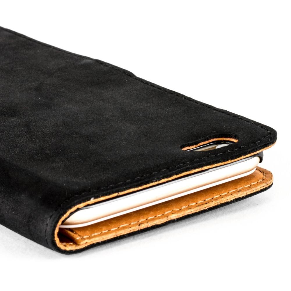 Vintage Black Leather Wallet - Apple iPhone 6 Plus/6S Plus - Snakehive