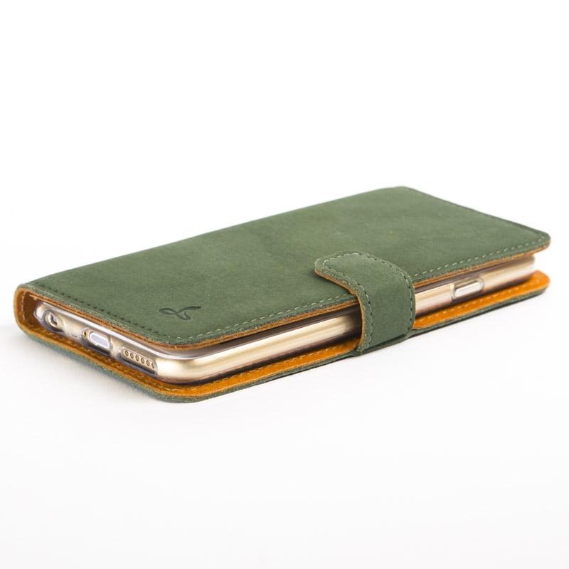 Vintage Bottle Green Leather Wallet - Apple iPhone 6/6s - Snakehive