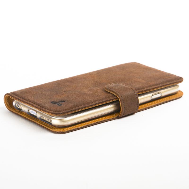 Vintage Chestnut Brown Leather  Wallet - Apple iPhone 6/6S (4.7") - Snakehive