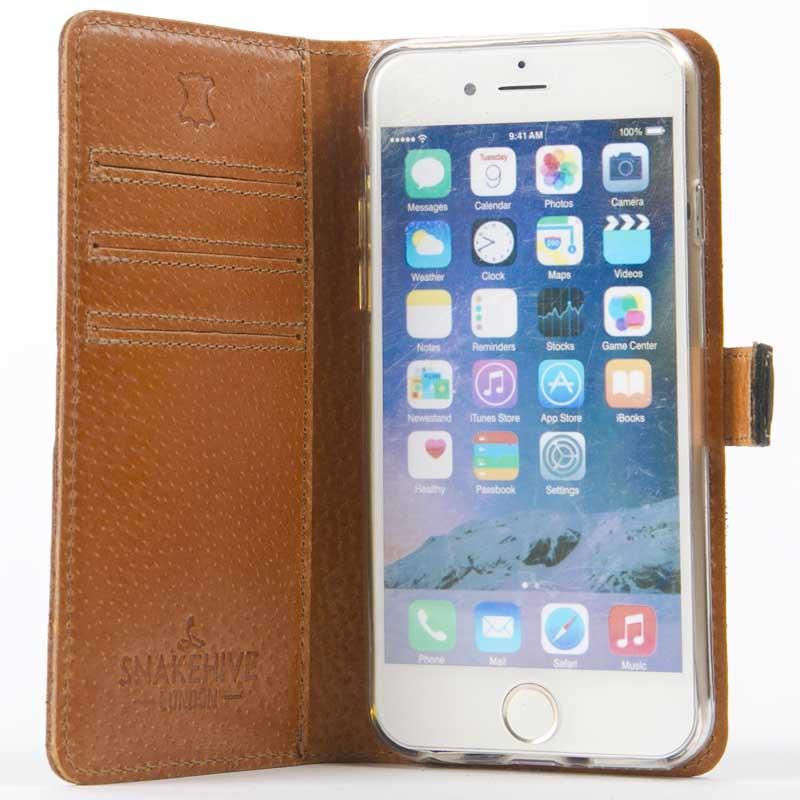 Vintage Two Tone Black/Burgundy Leather Wallet - Apple iPhone 6/6S (4.7") - Snakehive
