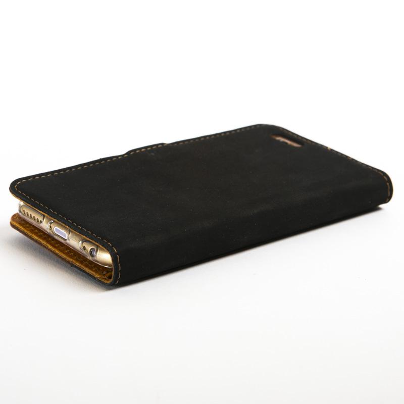 Vintage Two Tone Black/Burgundy Leather Wallet - Apple iPhone 6/6S (4.7") - Snakehive