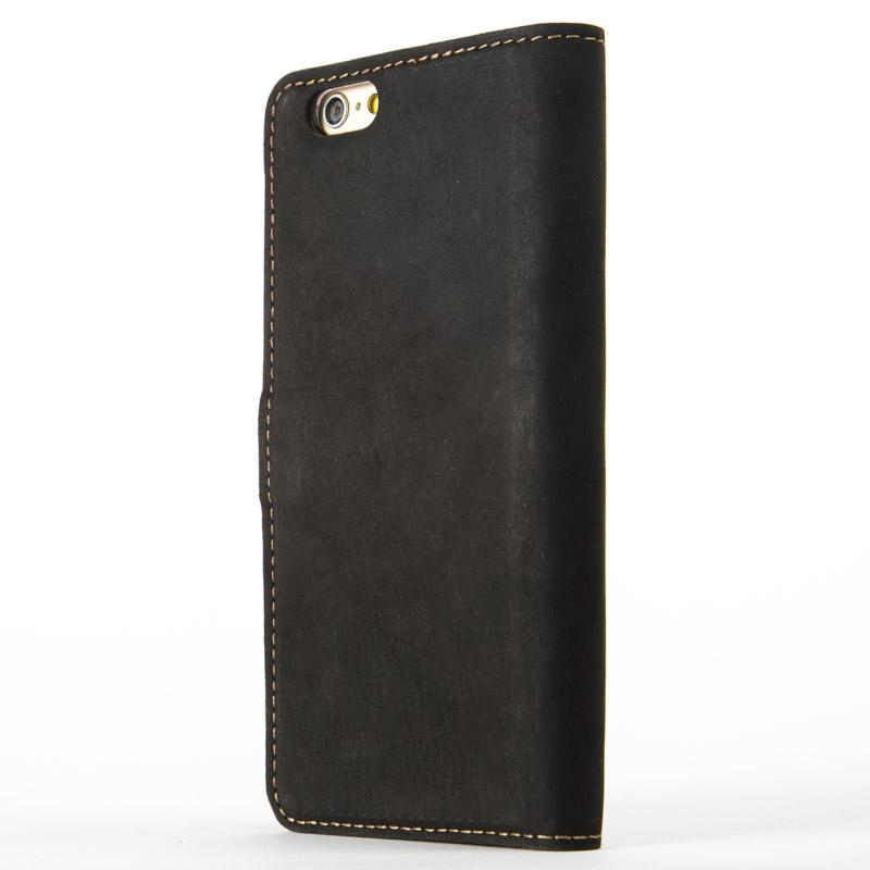 Vintage Two Tone Black/Burgundy Leather Wallet - Apple iPhone 6/6S (4.7") - Snakehive