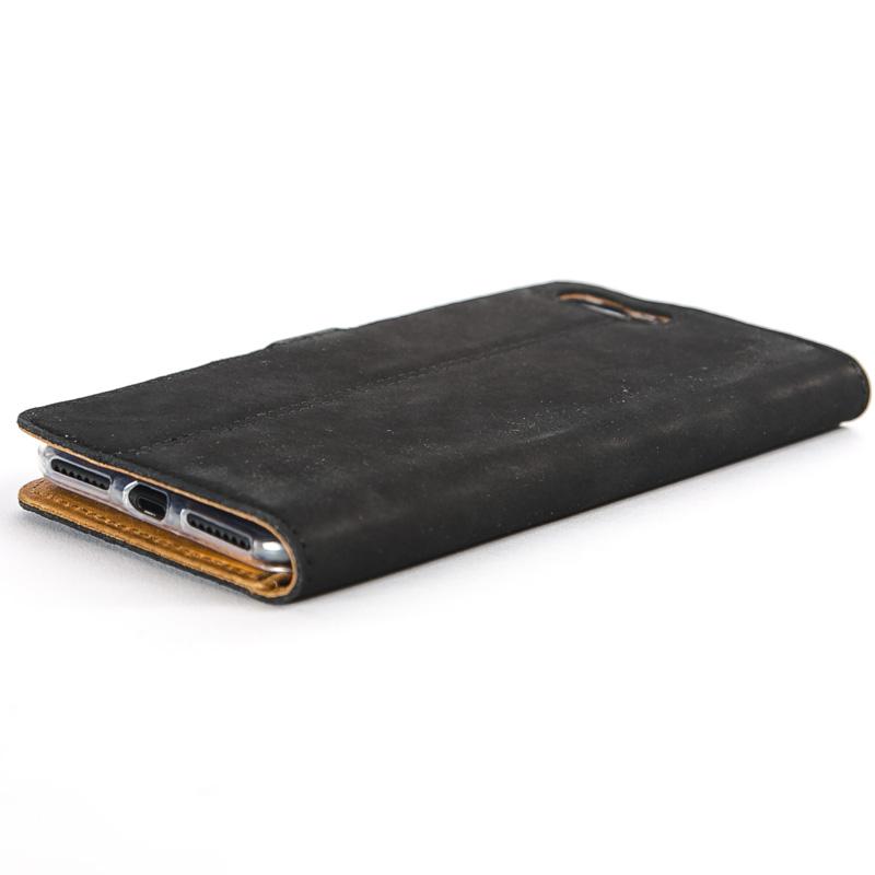 Vintage Black Leather Wallet - Apple iPhone 8 Plus - Snakehive