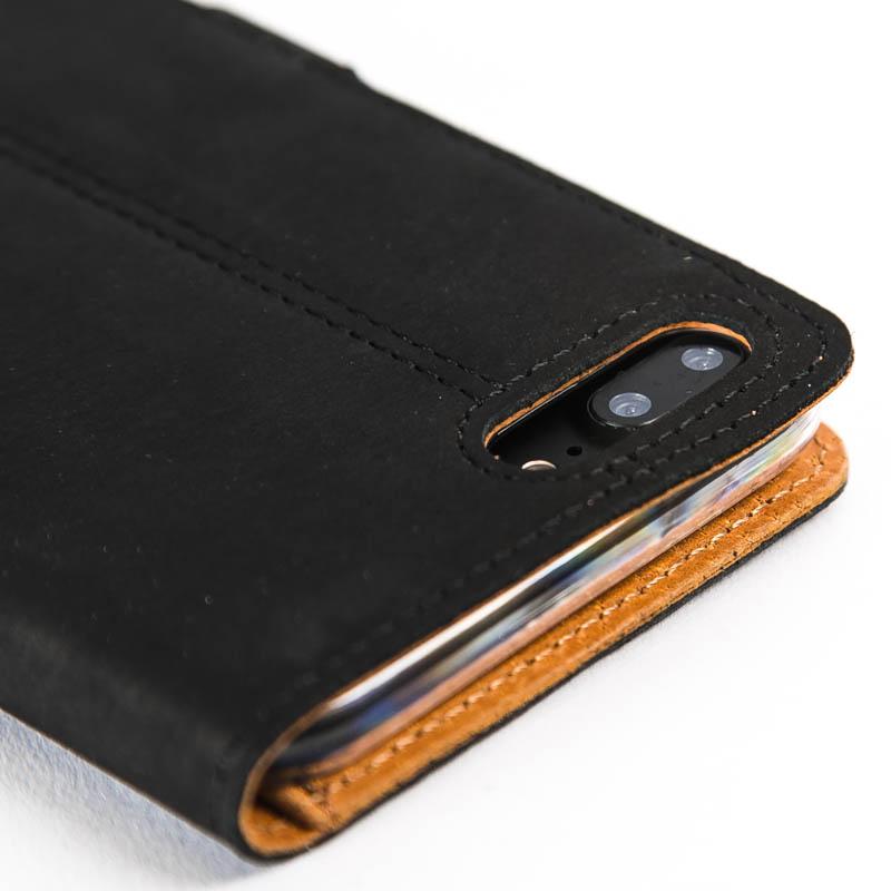 Vintage Black Leather Wallet - Apple iPhone 8 Plus - Snakehive
