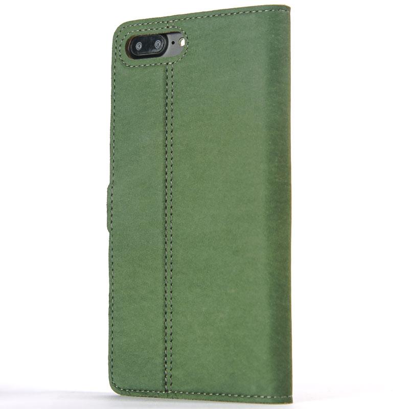 Vintage Bottle Green Leather Wallet - Apple iPhone 8 Plus - Snakehive