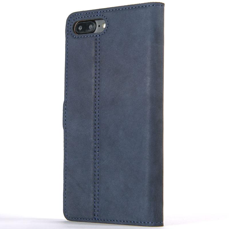 Vintage Navy Leather Wallet - Apple iPhone 8 Plus - Snakehive