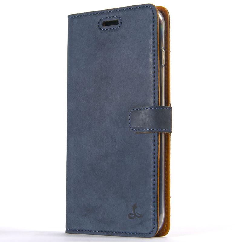 Vintage Navy Leather Wallet - Apple iPhone 8 Plus - Snakehive