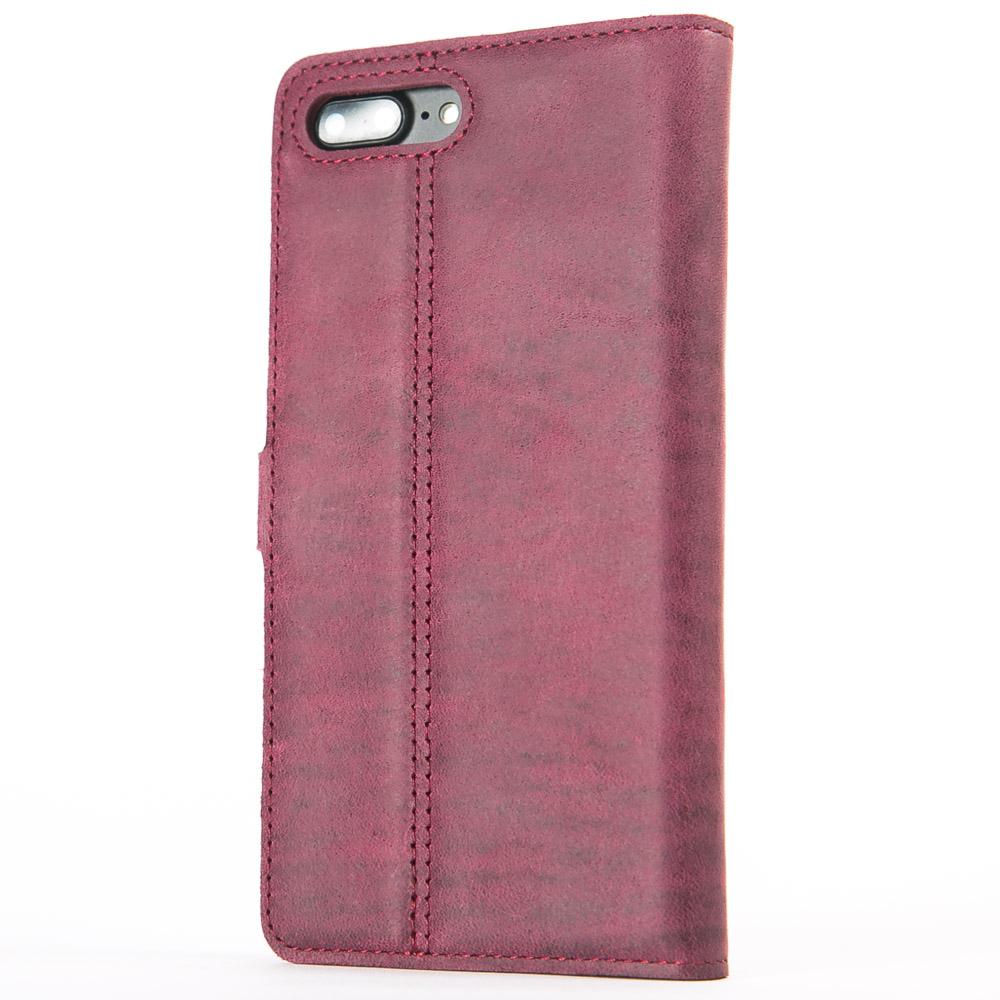 Vintage Plum Leather Wallet - Apple iPhone 8 Plus - Snakehive