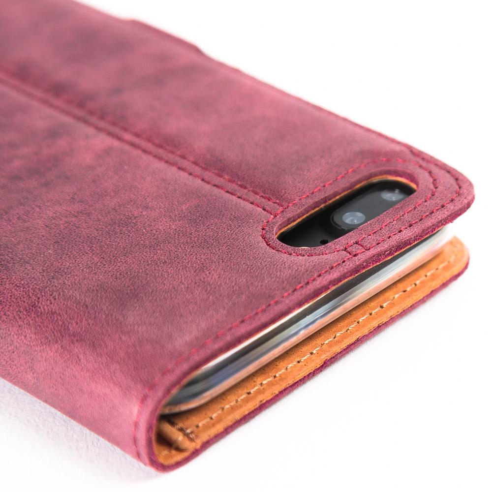 Vintage Plum Leather Wallet - Apple iPhone 8 Plus - Snakehive