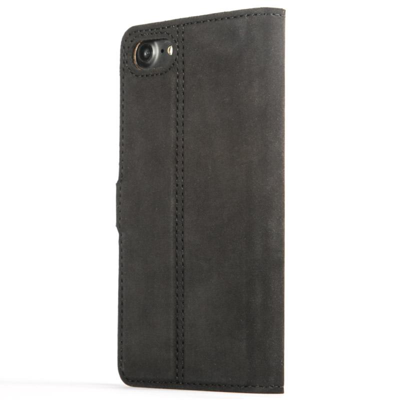 Vintage Black Leather Wallet - Apple iPhone 8 - Snakehive