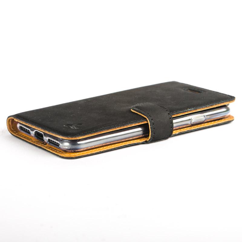 Vintage Black Leather Wallet - Apple iPhone 8 - Snakehive