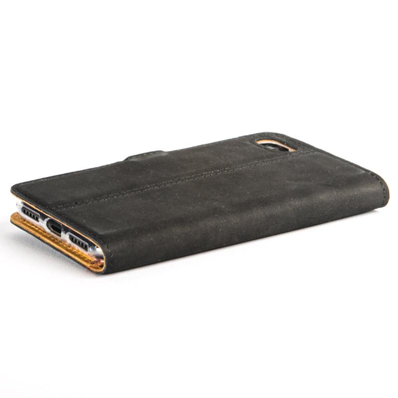 Vintage Black Leather Wallet - Apple iPhone 8 - Snakehive