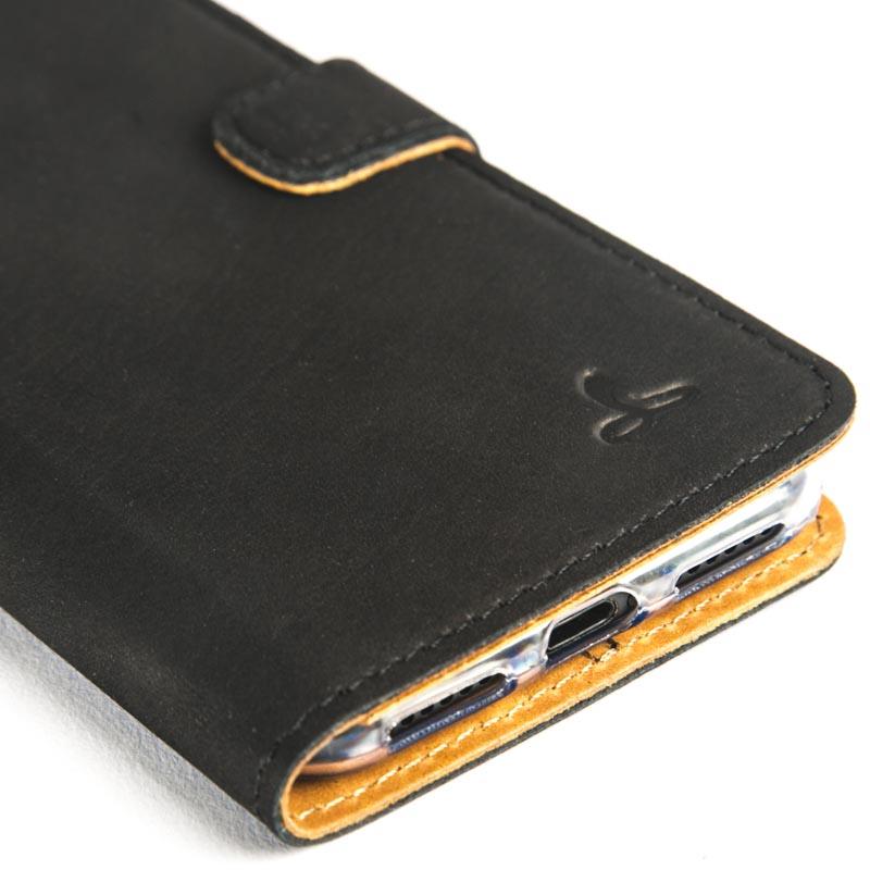 Vintage Black Leather Wallet - Apple iPhone 8 - Snakehive