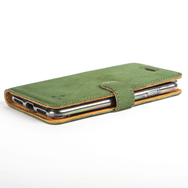 Vintage Bottle Green Leather Wallet - Apple iPhone 7 - Snakehive