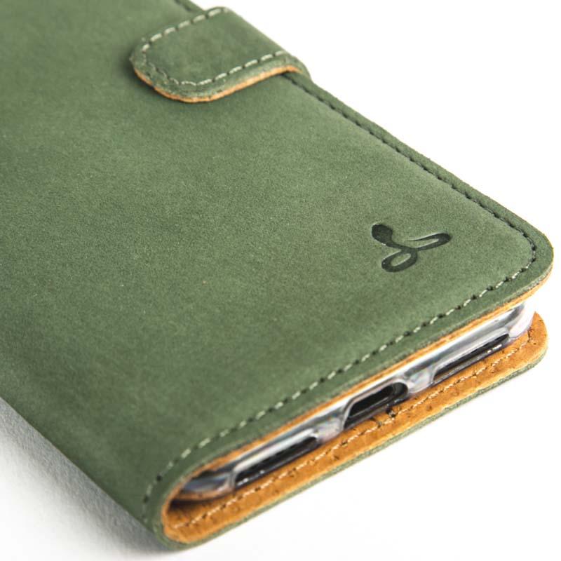 Vintage Bottle Green Leather Wallet - Apple iPhone 7 - Snakehive