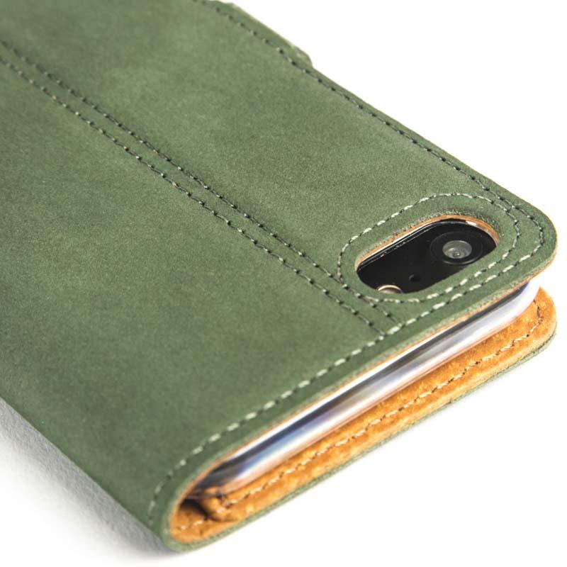 Vintage Bottle Green Leather Wallet - Apple iPhone 7 - Snakehive