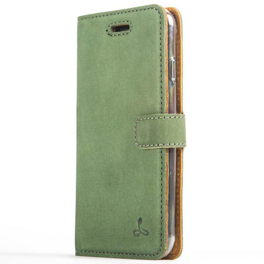 Vintage Bottle Green Leather Wallet - Apple iPhone 8 - Snakehive