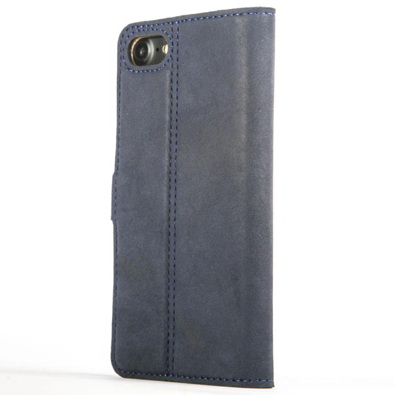 Vintage Navy Leather Wallet - Apple iPhone 8 - Snakehive