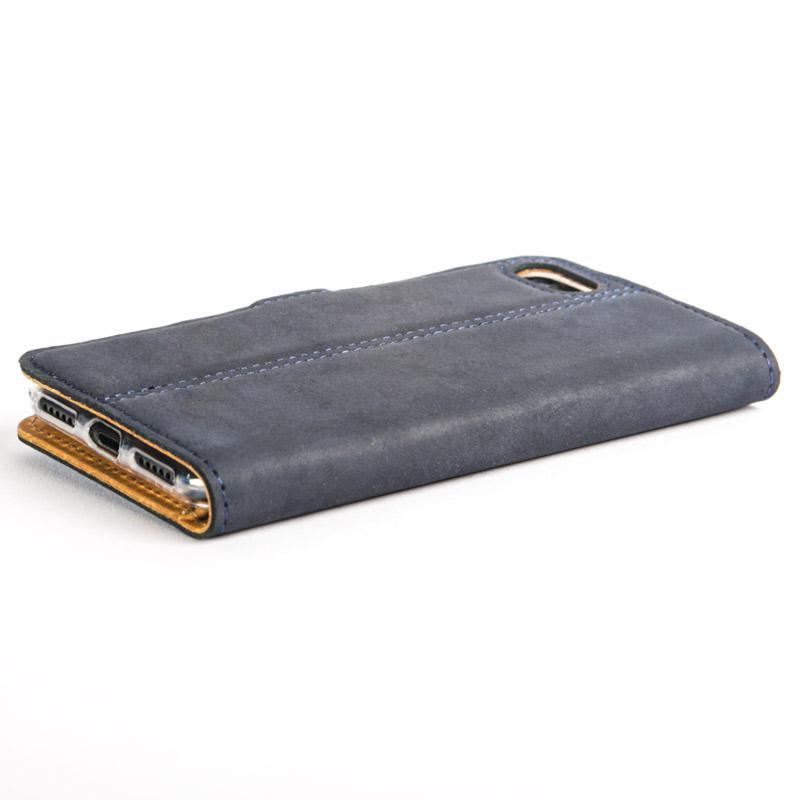 Vintage Navy Leather Wallet - Apple iPhone 8 - Snakehive