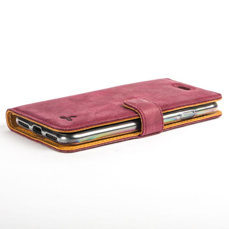 Vintage Plum Leather Wallet - Apple iPhone 7 - Snakehive