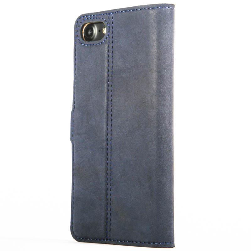 Vintage Navy Leather Wallet - Apple iPhone 7 - Snakehive
