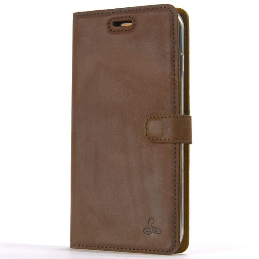 Vintage Chestnut Brown Leather Wallet - Apple iPhone 7 Plus - Snakehive