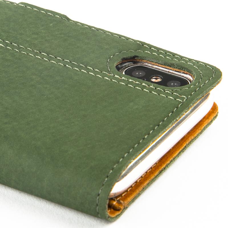 Vintage Bottle Green Leather Wallet - Apple iPhone X - Snakehive