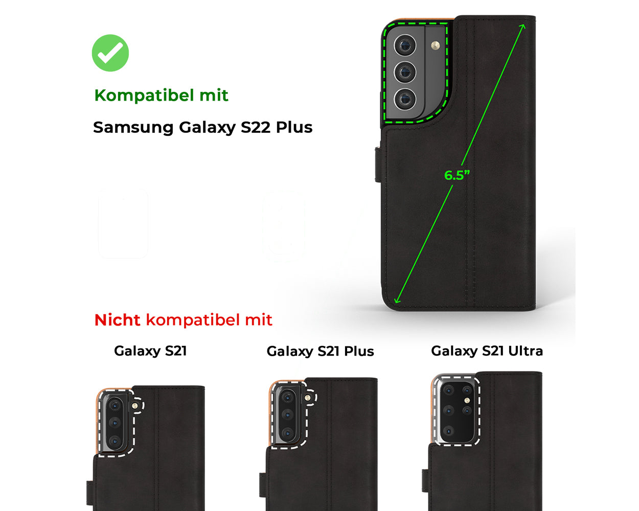 Vintage Lederhülle - Samsung Galaxy S22 Plus
