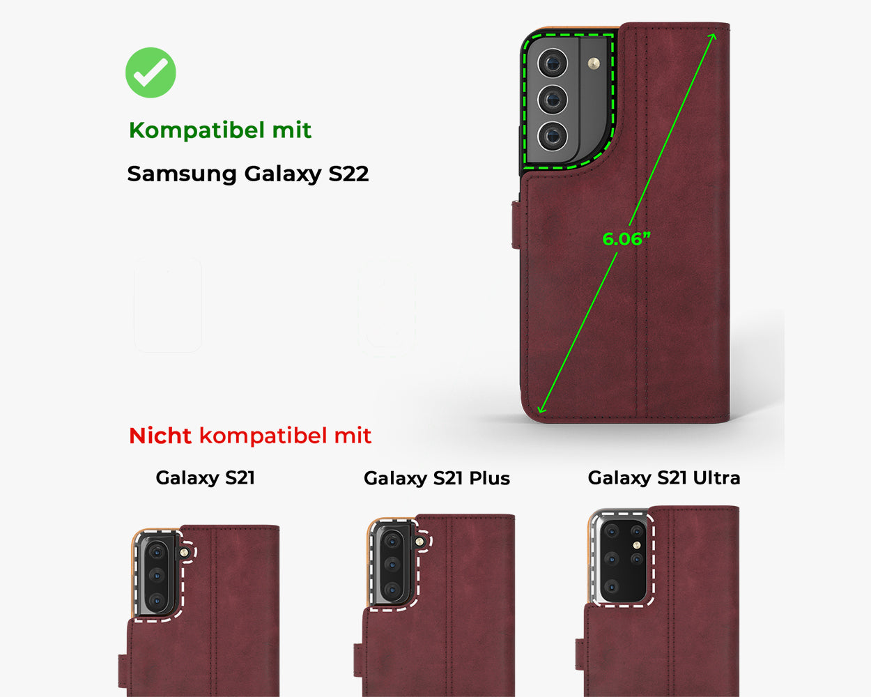 Vintage Lederhülle - Samsung Galaxy S22