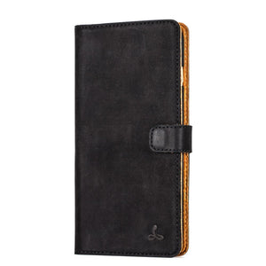 Vintage Black Leather Wallet - Apple iPhone 6 Plus/6S Plus - Snakehive